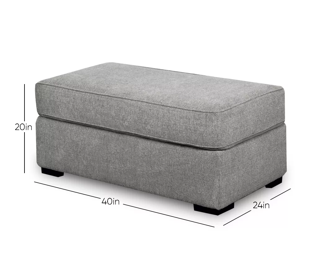 Naples Gray Ottoman - Image 4