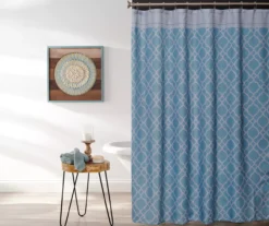 Aqua Geo Shower Curtain