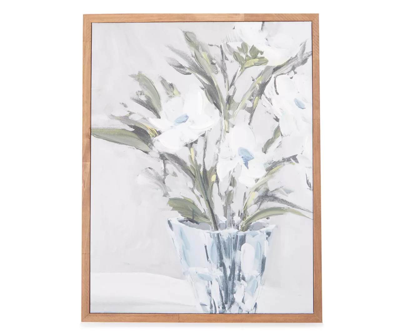 Blue Floral Vase Framed Canvas