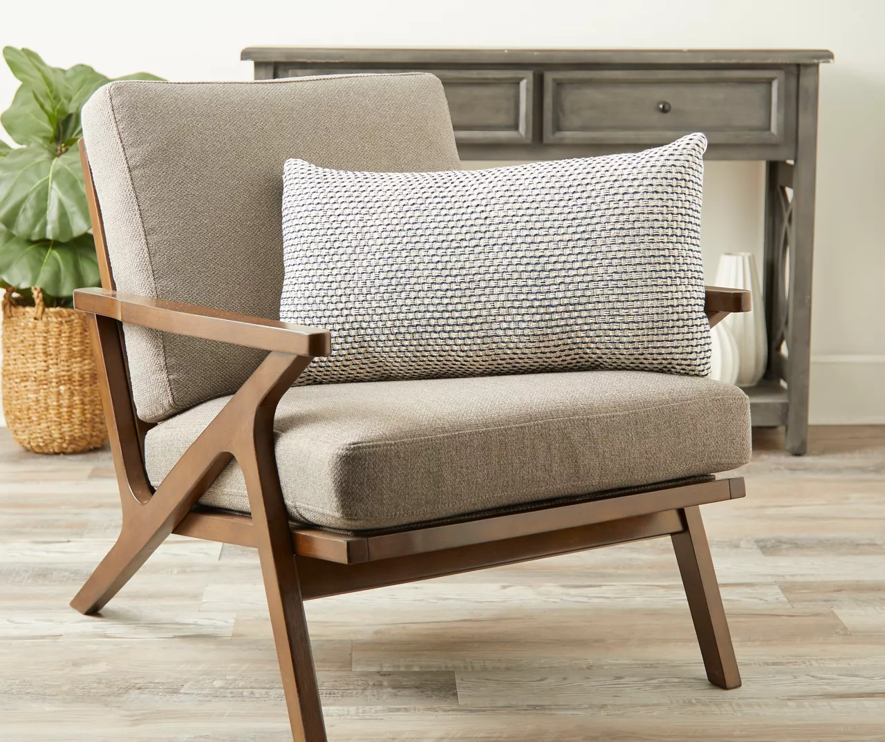 Elijah Blue Textured Throw Pillow - Image 3