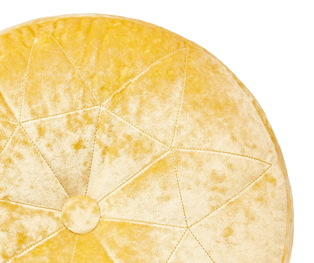 Jolie Yellow Round Throw Pillow - Image 2