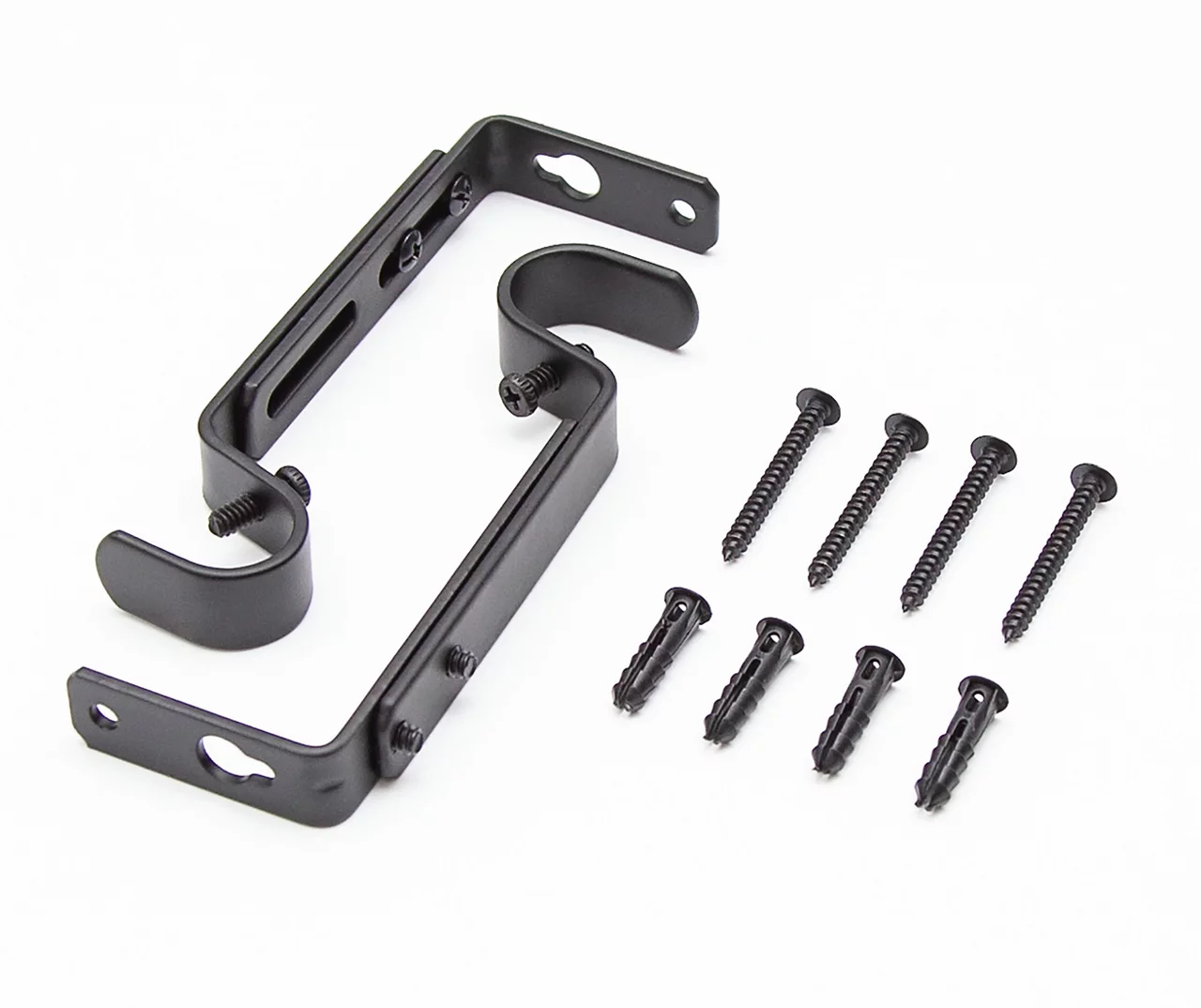 Legacy Black Adjustable Curtain Rod Brackets, 2-Pack - Image 8