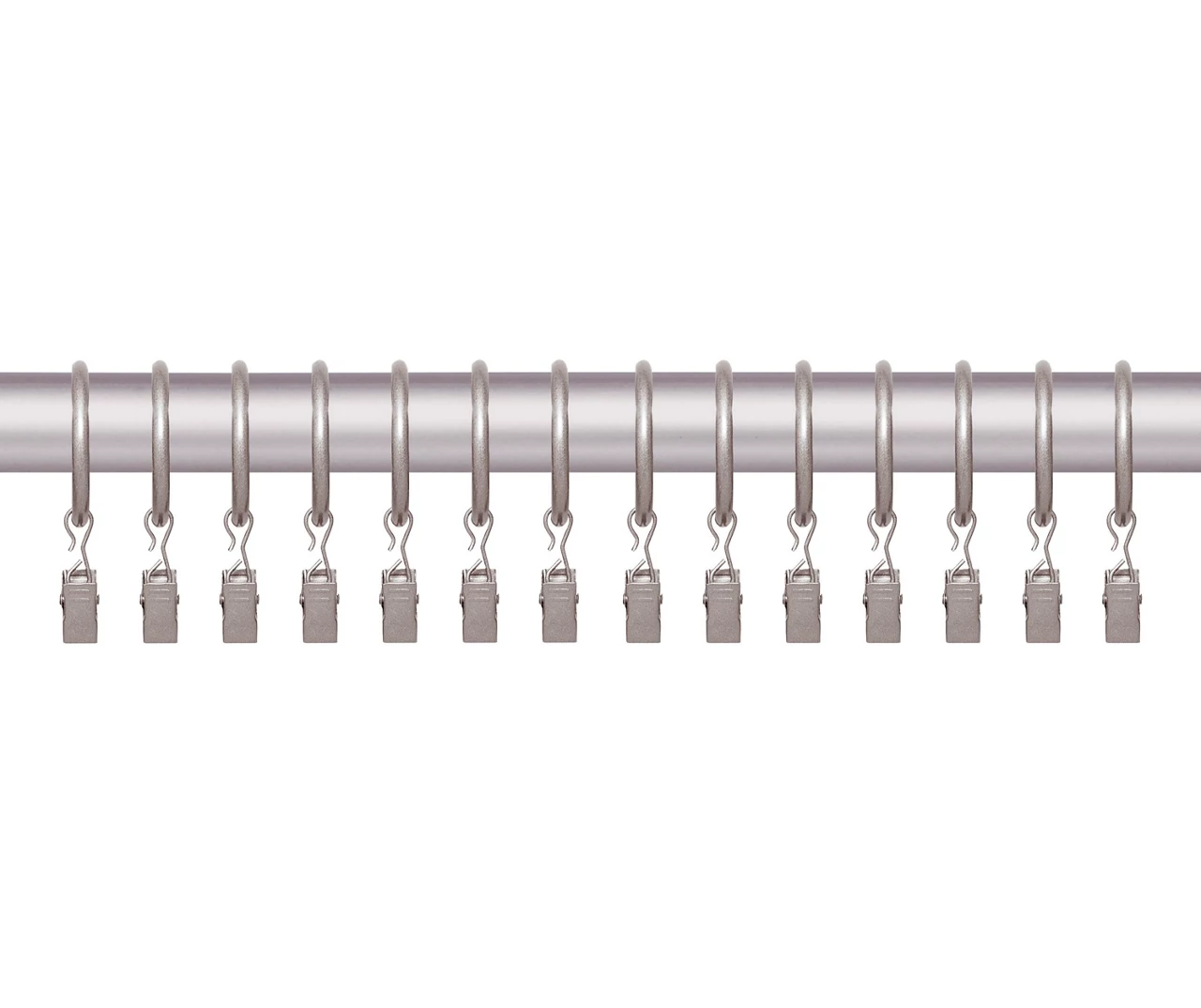 Legacy Antique Pewter Curtain Rod Clip Rings, 14-Pack - Image 2