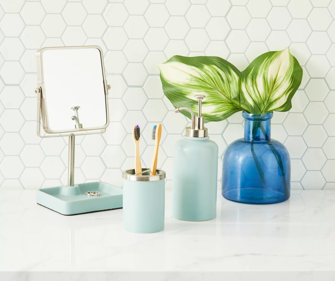 Slate Blue Glaze Lotion Pump - Image 3