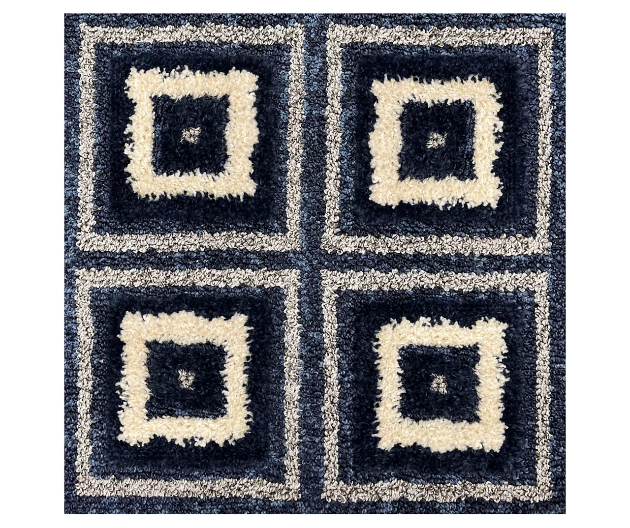 Broyhill Navy Square Pattern Klein Area Rug - Image 4