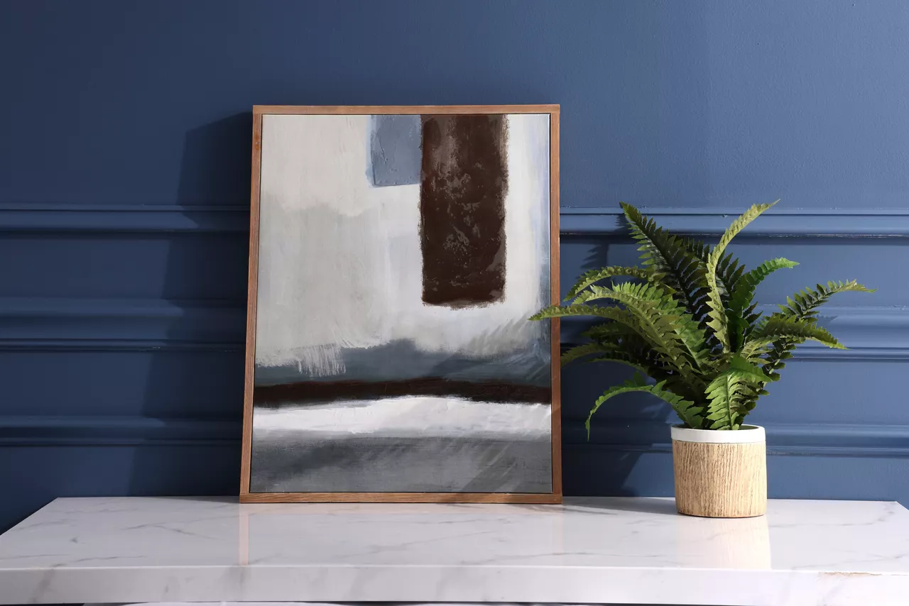 Brown & Gray Abstract 2 Wall Canvas - Image 3