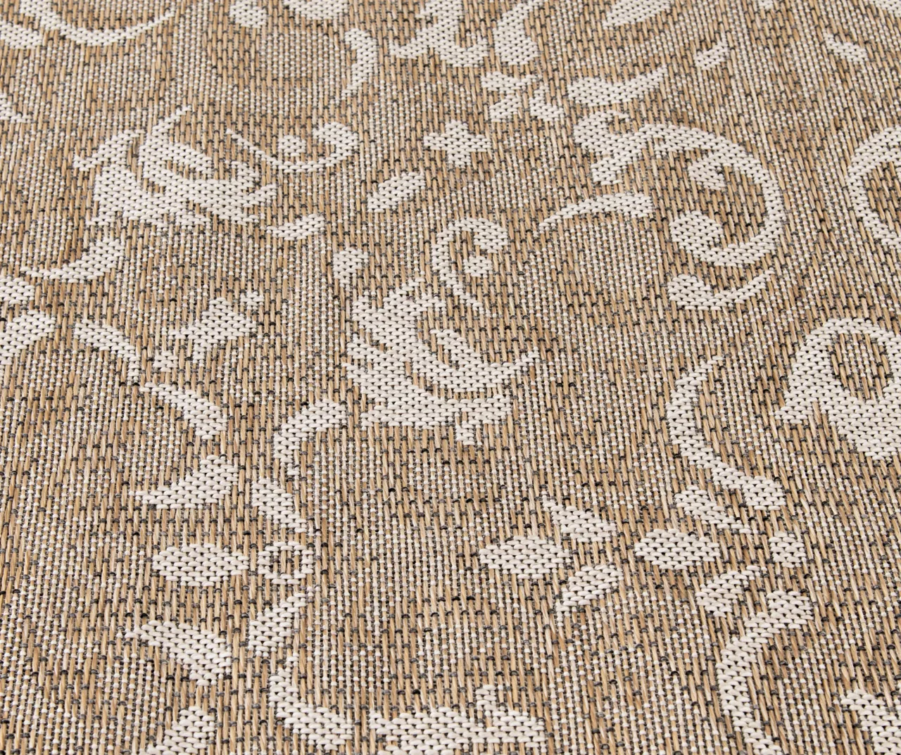 Broyhill Sandpointe Tan & Ecru Damask Outdoor Area Rug - Image 5