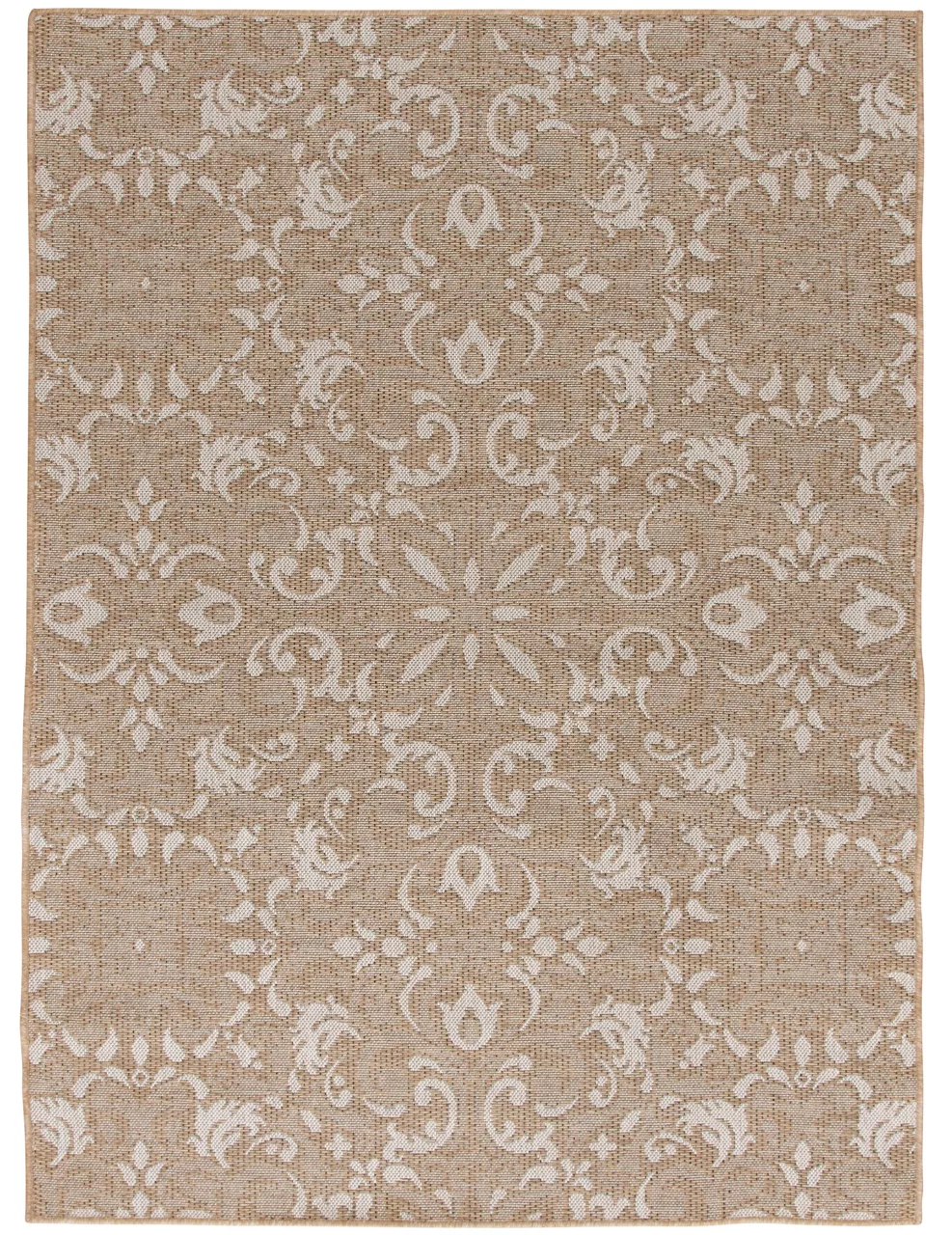 Broyhill Sandpointe Granite & Ecru Damask Outdoor Area Rug - Image 4
