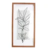 Black & Brown Botanical Line Drawing Leafy Plant Framed Wall Art