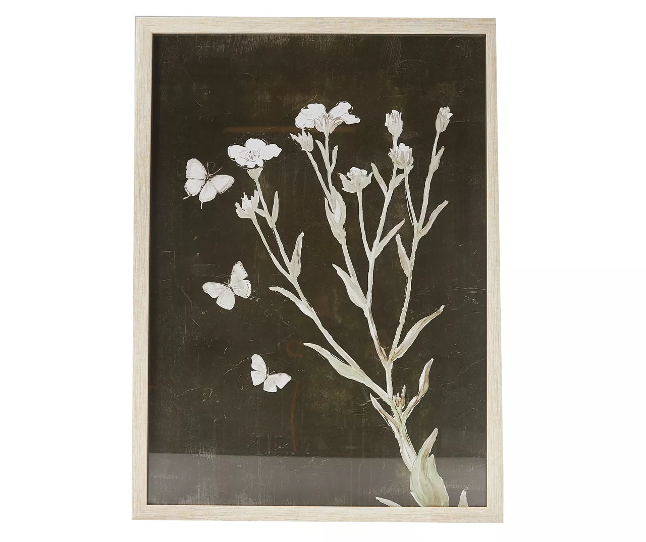 Black & White Butterfly Botanical Framed Art Print