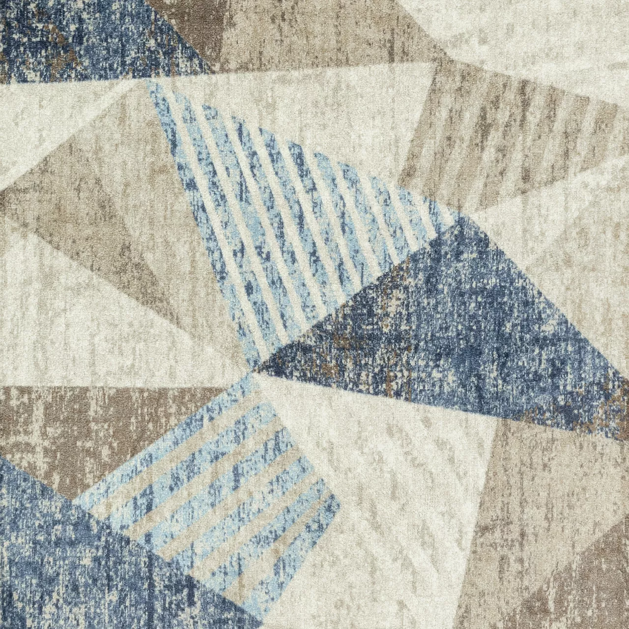 Broyhill Blue & Brown Modern Angles Accent Rug - Image 6