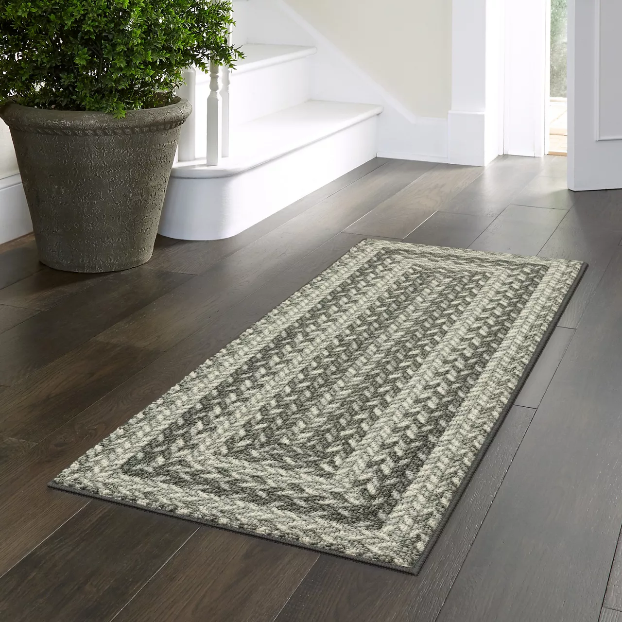 Broyhill Gray Braided Print Accent Rug - Image 17