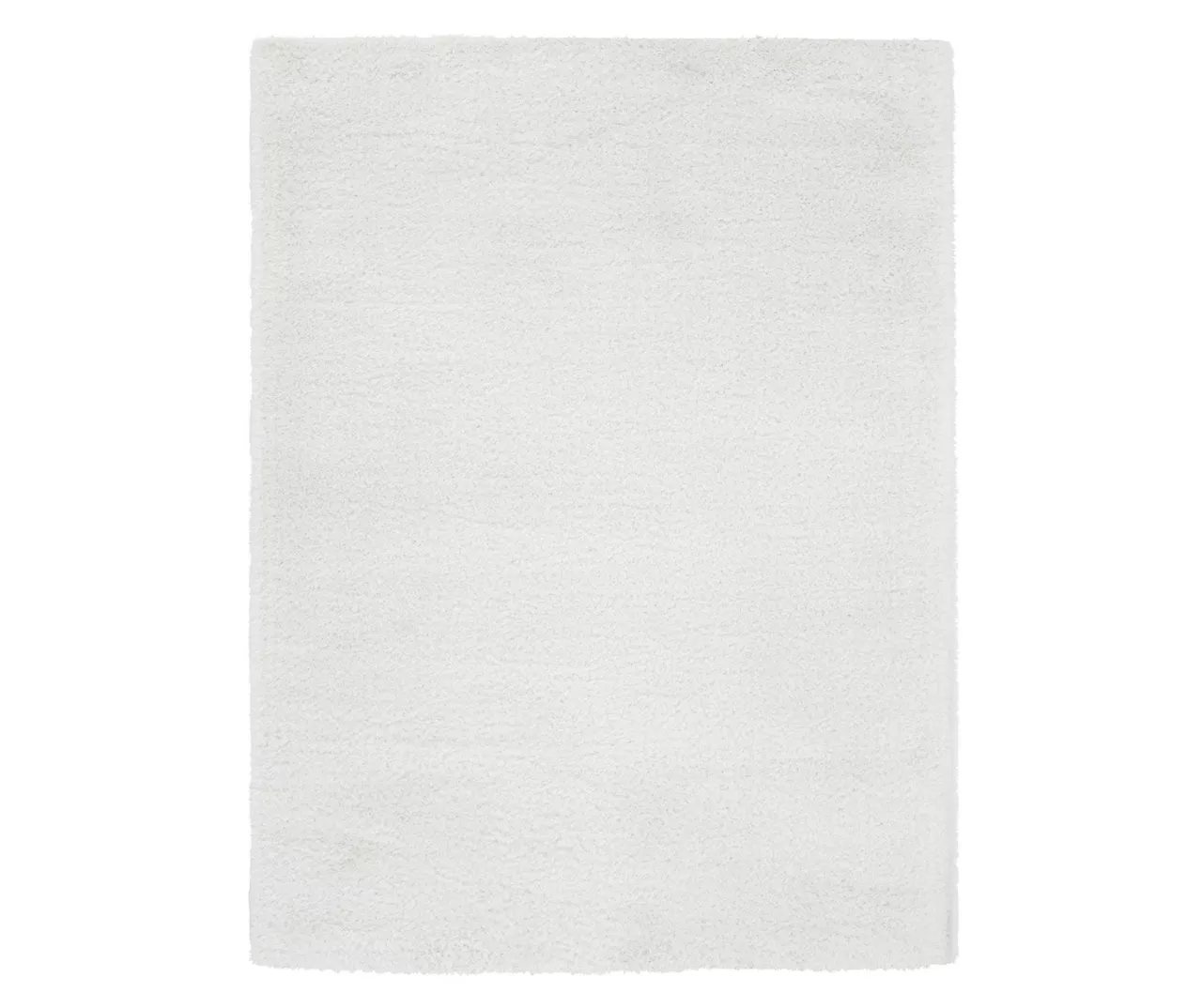 Ritz Ivory Shag Area Rug, (6' X 9')