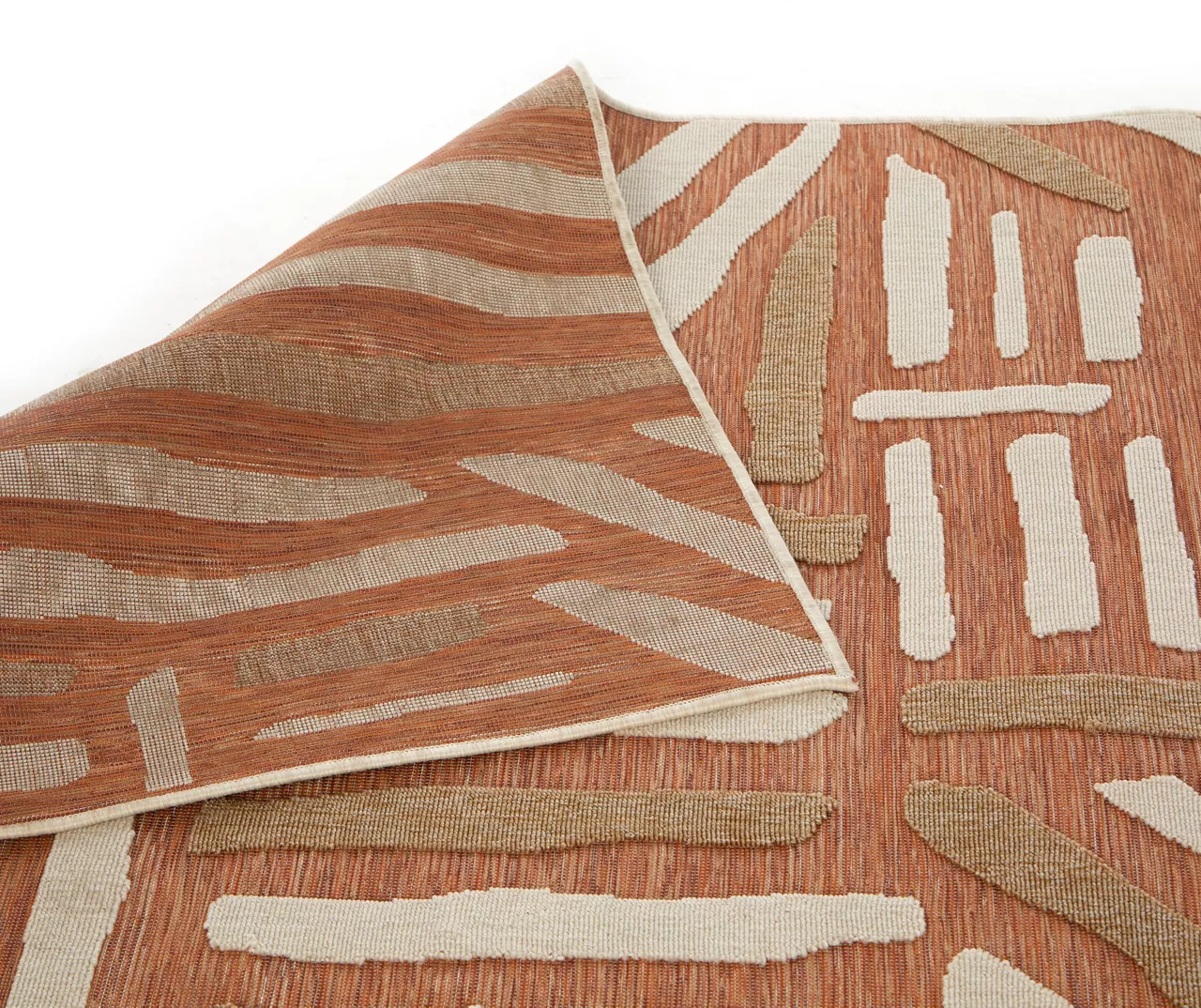 Broyhill Evora Brick Abstract Outdoor Area Rug - Image 2