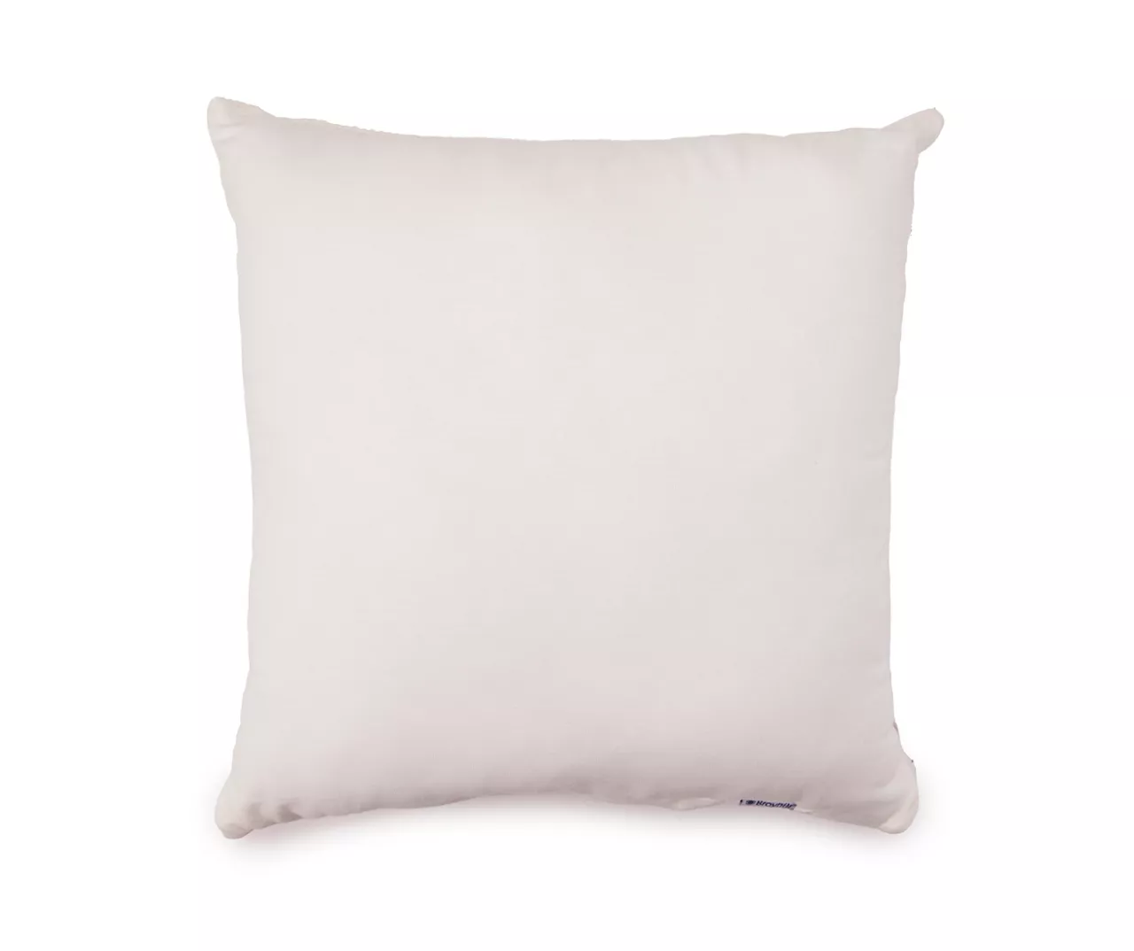 White & Tan Woven Dot Stripe Throw Pillow - Image 2