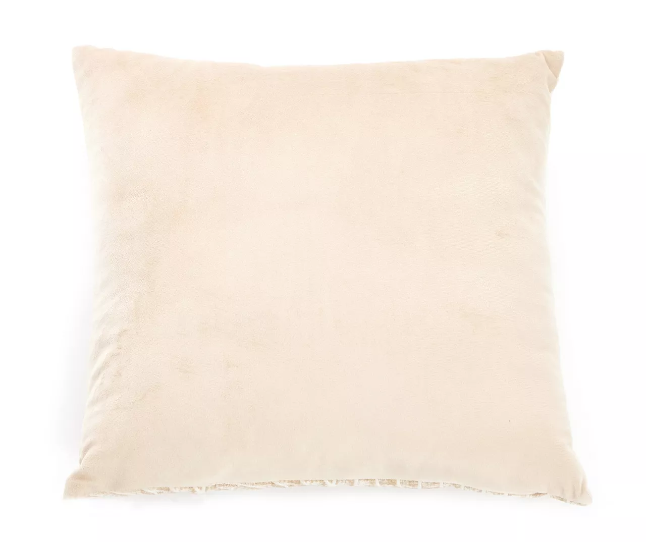 New Beginnings Brown Rice & White Loop Chenille Square Throw Pillow - Image 3