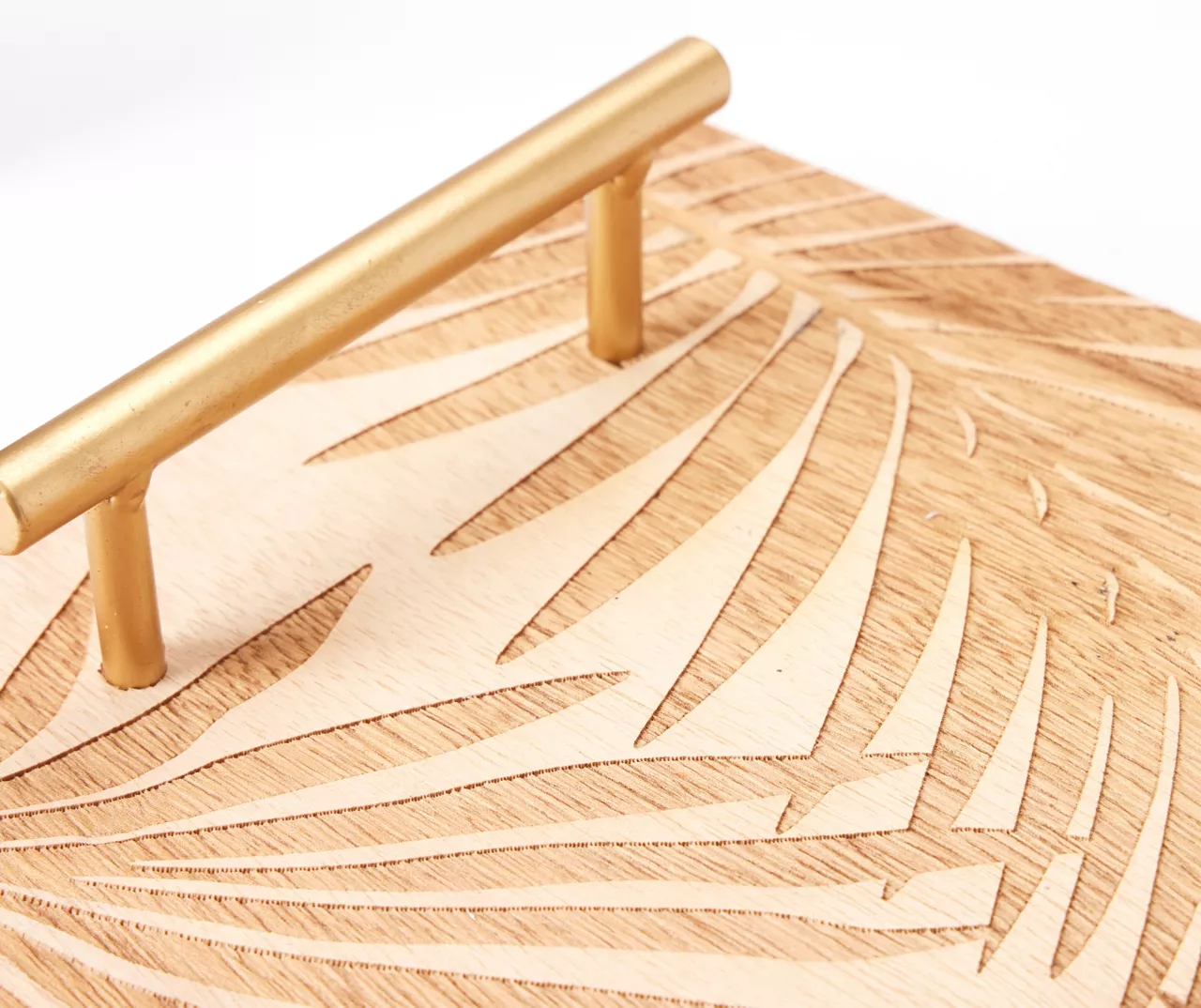 Wild Sedona Brown Etched Palm Wood Tray - Image 2