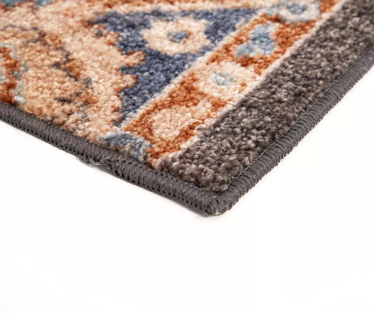 Broyhill Blue & Tan Traditional Floral Accent Rug - Image 5