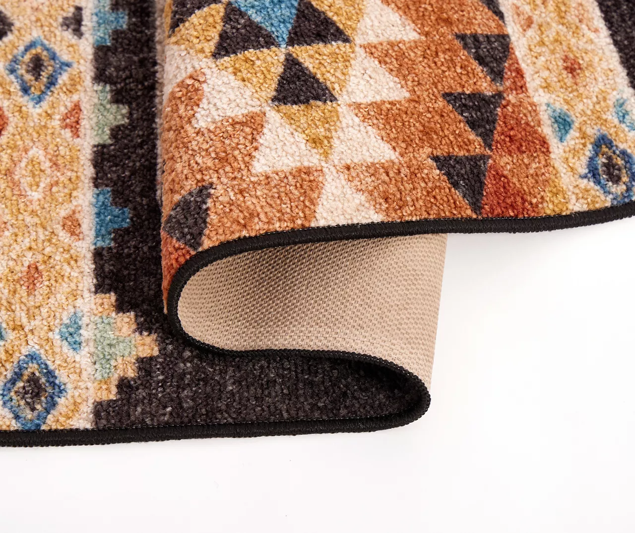 Broyhill Orange & Brown Geometric Accent Rug - Image 4