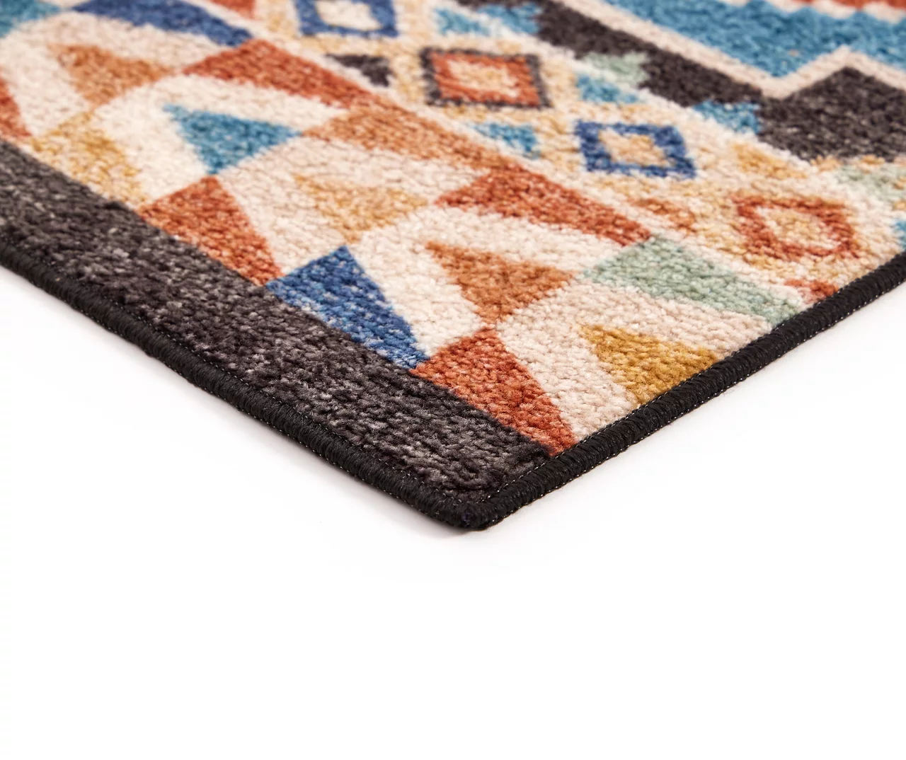 Broyhill Orange & Brown Geometric Accent Rug - Image 7