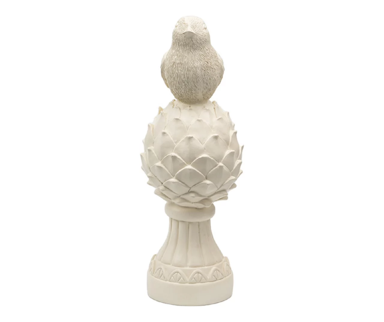 White Bird On Artichoke Tabletop Decor - Image 2