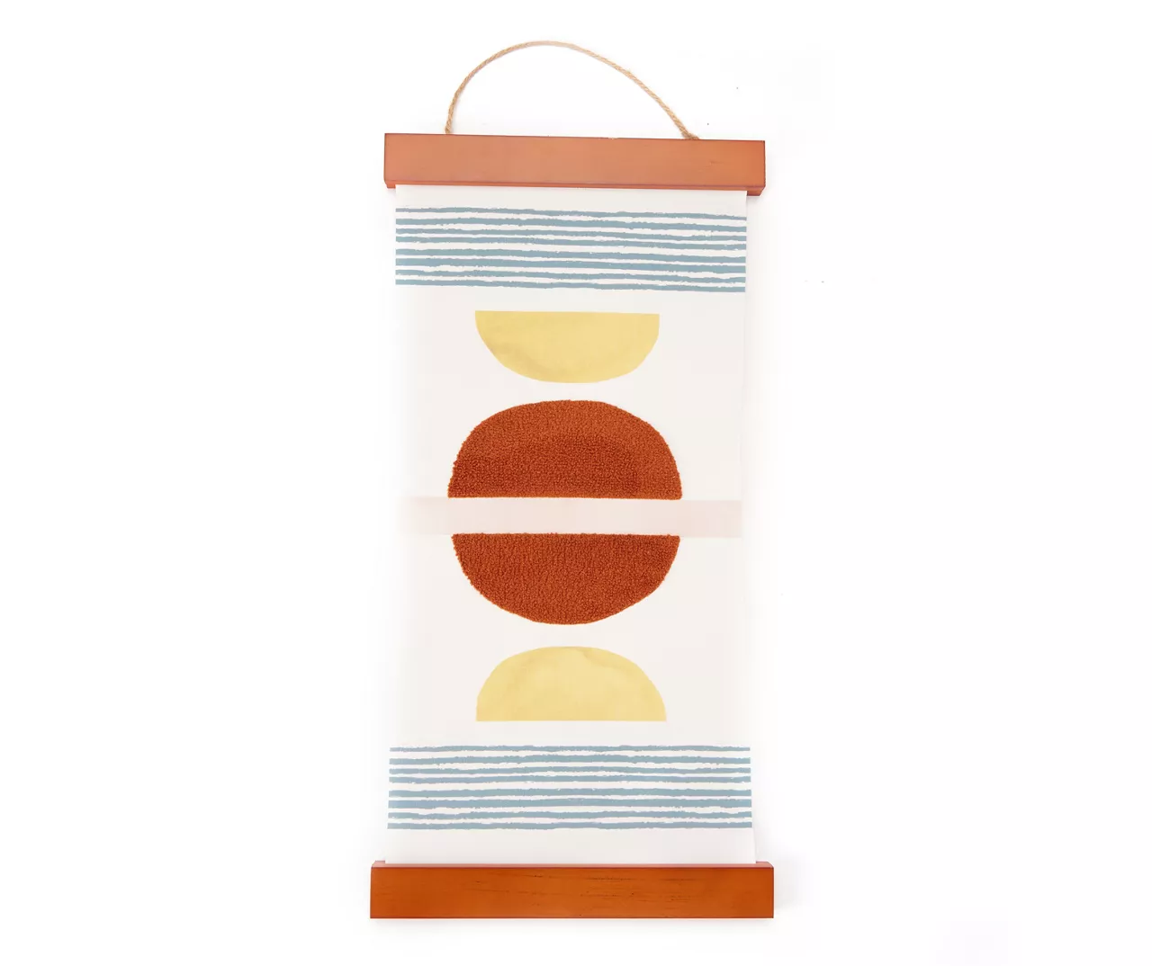 Wild Sedona Rust, Yellow & Blue Modern Shapes Hanging Canvas Tapestry