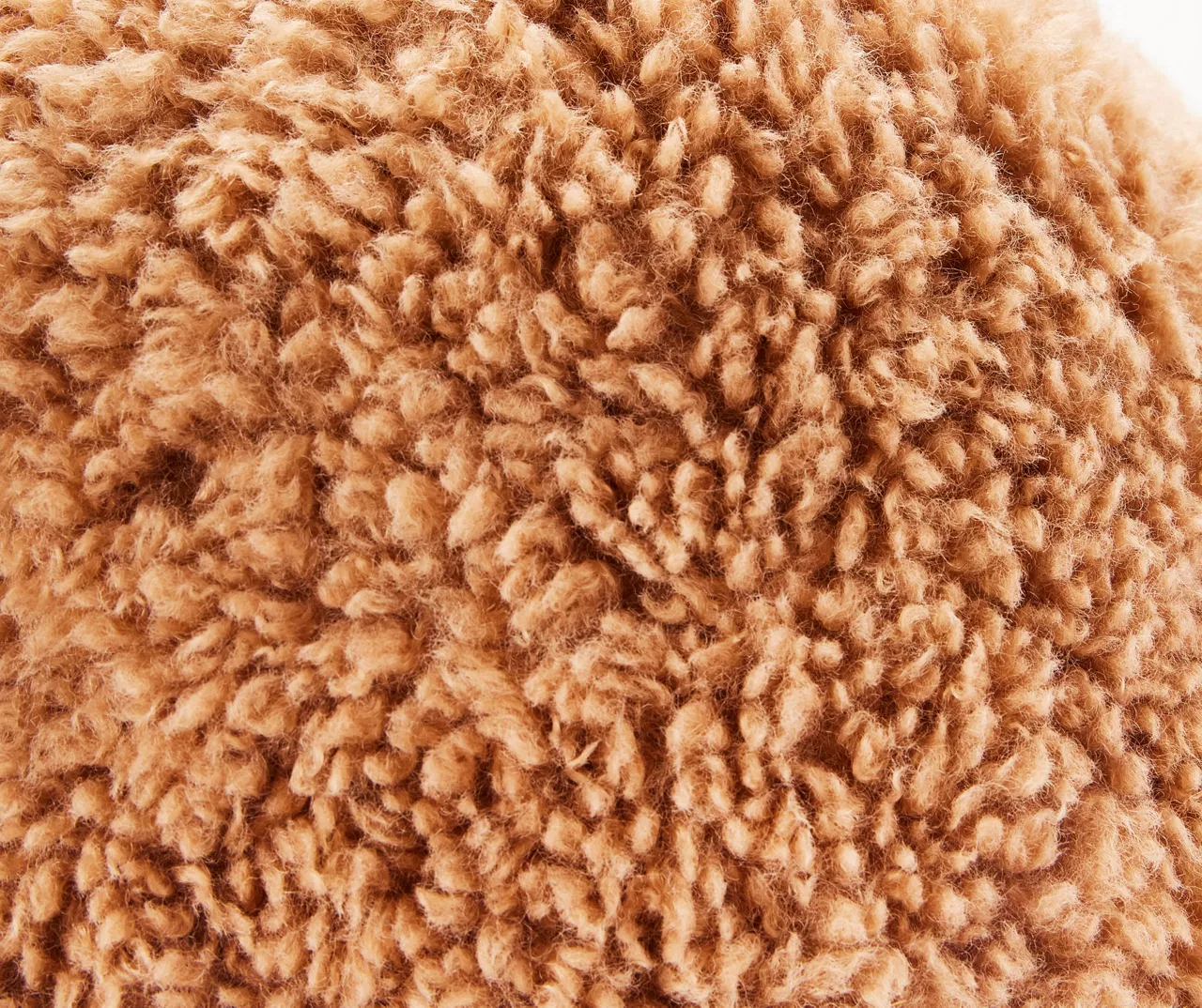 Brown Faux Fur Round Throw Pillow - Image 2